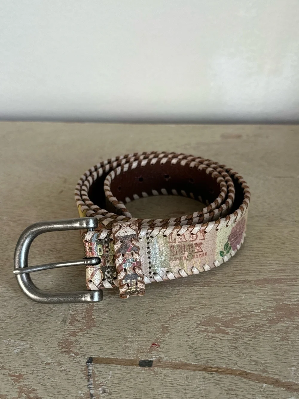 Y2K Fossil Western Leather Belt